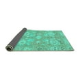 thumbnail image 2 of Ahgly Company Indoor Rectangle Oriental Turquoise Blue Traditional Area Rugs, 5' x 8', 2 of 4