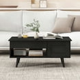 thumbnail image 2 of YYAo Coffee Table,Dining Table,Center Table,Lift Top Coffee Table with Storage and Hidden Compartment-Black, 2 of 11