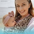 thumbnail image 4 of Baby K’tan Original Baby Wrap Carrier, Infant and Child Sling - Pre-Wrapped Holder for Babywearing - No Tying or Rings - Carry Newborn up to 35 lbs, Leopard Love (X-Small), Women 2-4 , Men up to 36, 4 of 10