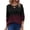 A-Wine, variant on Women's Color Block Long Sleeved Blouse V-Neck Loose Pullover Soft Knit Casual Sweatshirt Top for Fall Winter Daily Wear A-Wine S