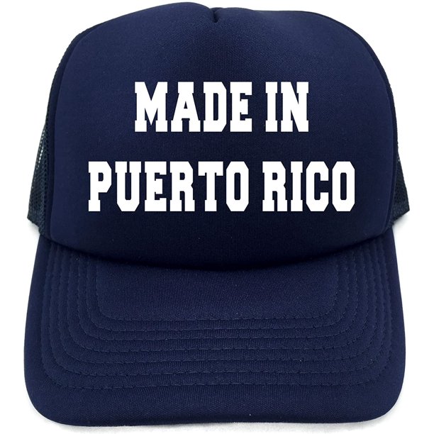 Adult MADE IN PUERTO RICO Navy Retro Cap Foam Baseball Cap Trucker Hat