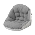 thumbnail image 3 of Cojín para silla, almohadilla de asiento de 52x52 cm de grosor con correa, suave, para cesta colgante. Gris, 3 of 8