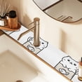 thumbnail image 2 of Yayeee Faucet Mat for Kitchen Sink 30" Diatomite Long Splash Guard Pad, Beige Chubby Cat, 2 of 7