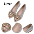 thumbnail image 1 of Zapatos Planos Vestir Bailarina Boda Mujer Punta Puntiaguda Diamante Imitación, 1 of 9
