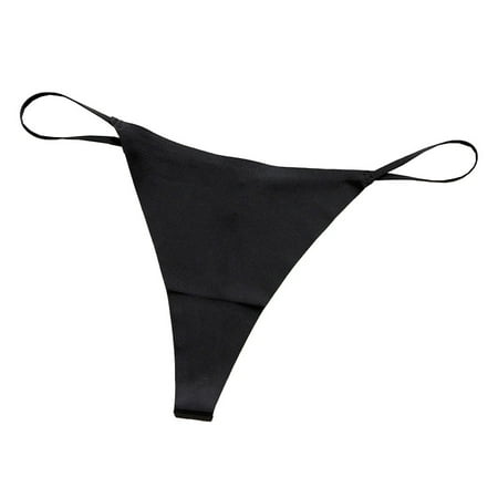 

KDJ Womens Sexy Seamless Underwear Buckle T-shaped underwear Low-waist briefs