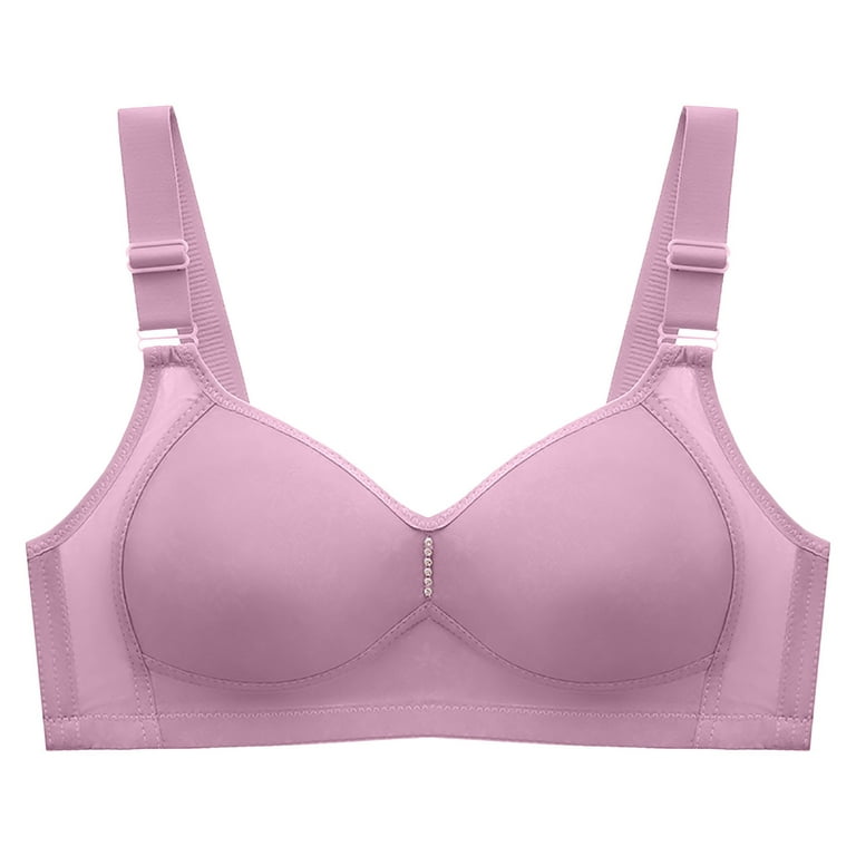 qILAKOG Bras For Women Push Up Plus Size Full Coverage Breathable  Gathered,Female Everyday Wear Bra Without Steel Rings,Ladies Underwear 42 