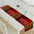 thumbnail image 1 of EREHome Chemin de table Arbre de Noël Branches de Pin comme Bordures Cadre Nœud Rouge Nappe Nappe 14x72 Pouces, 1 of 1