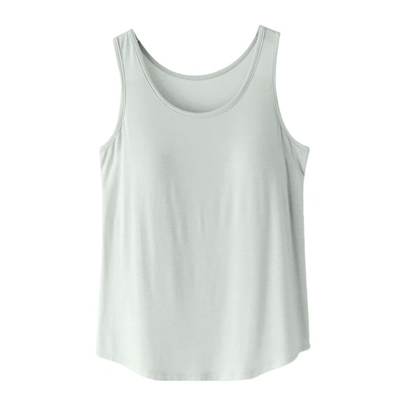 ManxiVoo Women's Casual Tank Top with BuiltIn Support Loose Fit Breathable Fabric for Yoga Gym and Summer Wear XL Size Light Green