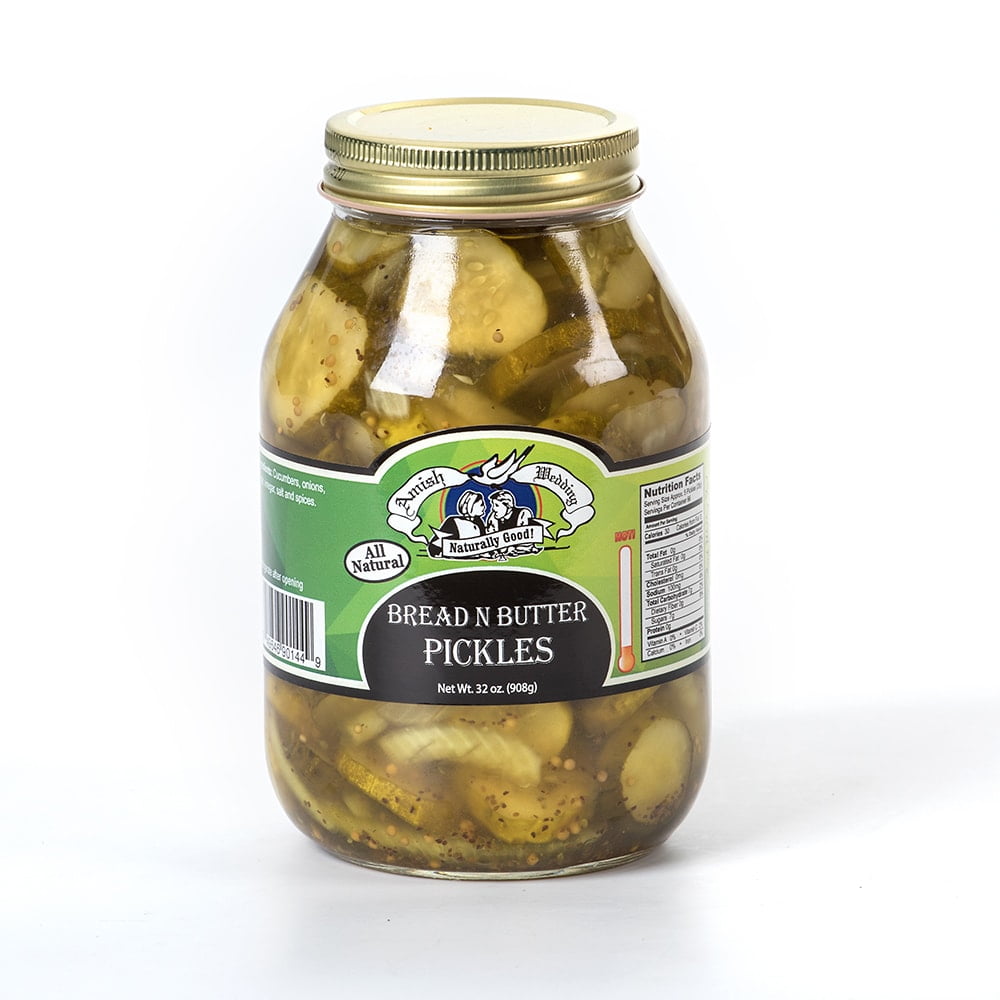 Amish Wedding Bread Butter Pickles Ready To Eat Usa Made 32 Oz Jar Walmart Com Walmart Com
