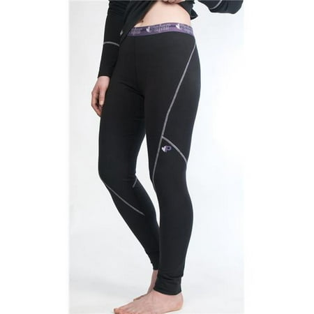 Pajar PAJPW3105BK-M Female Merino Wool Long Underwear, Black - Medium