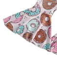 thumbnail image 7 of Douhoow 1-6Y Toddler Girl Short Sleeve Tassel T-Shirts Donuts Printed Flare Pants 2Pcs Clothes Set, 7 of 7