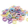 thumbnail image 1 of Tignapoo Vibrant Elastic Hair Ties for Kids - Seamless Candy-Colored Mini Hair Loops, Durable & Adorable Hair Accessories for Girls, 50pcs Pack (3cm Each), 1 of 1