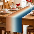 thumbnail image 5 of Orange Blue Ombre Table Runner 90 Inches, Contemporary Abstract Gradient Bed Runner Dresser Scarves Tabletop for Indoor Outdoor Parties/Ceremony/Banquet, 13" x 90", 5 of 9