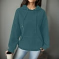 thumbnail image 2 of WEAIXIMIUNG Chandails en Molleton pour Femmes Sans Capuche avec Graphiques Mode Décontractée Couleur Unie Pull Ample à Manches Longues Patchwork, 2 of 6