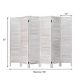 thumbnail image 2 of 6 Panel Room Divider Furniture Classic Venetian Wooden Slat Home 67 in. Tall For Daily Life, 2 of 12