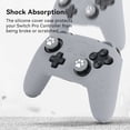 thumbnail image 5 of GeekShare Gray Cat Paw Controller Skin Silicone Protective Cover for Switch Pro+Thumb Grips+Sticker, 5 of 7