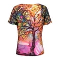 thumbnail image 5 of JustVH Women Short Sleeve T-Shirts Casual Floral Graphic V-Neck Tops, 5 of 6