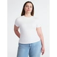thumbnail image 3 of Scoop Women’s Stretch Cotton Blend Baby Tee with Short Sleeves, XS-XXL, 3 of 5