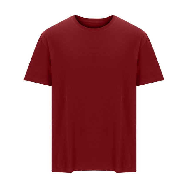 Mens Summer Casual Loose Short Sleeved Round Neck T-Shirt