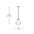 thumbnail image 3 of Ludlow 1-Light Brushed Nickel Hanging Kitchen Pendant Light with Opal Glass Shade, 3 of 7