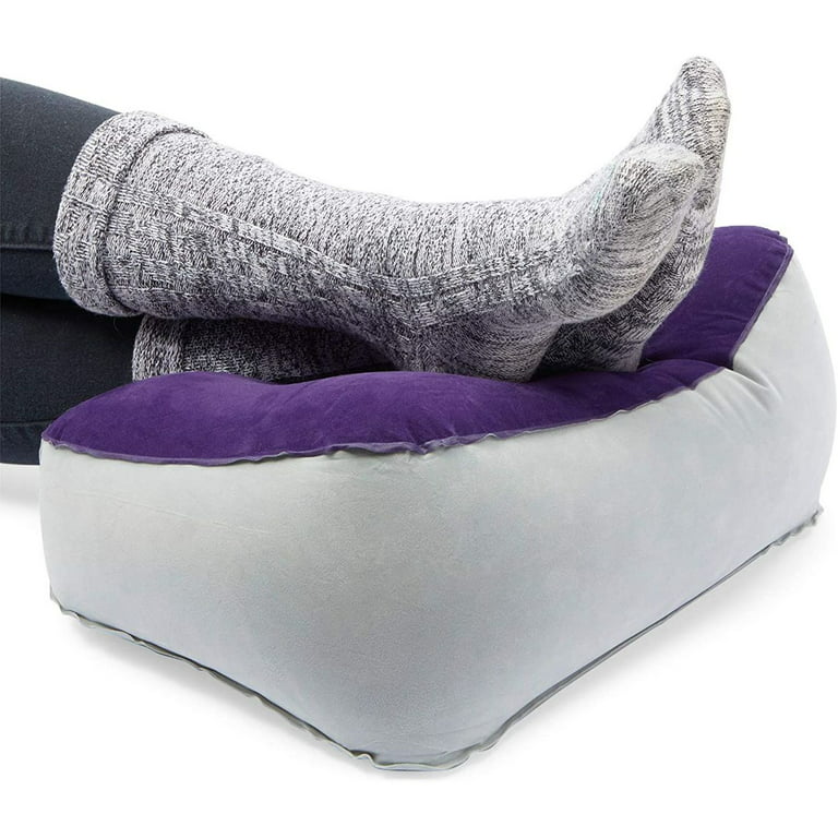SITP18 Carry on Inflatable Foot Rest Pillow with Packsack