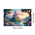 thumbnail image 3 of LUUFILx Magical Castle Themed Fantasy Backdrop Banner Enchanted Fairytale Landscape Background for Party Decoration Photography Props Birthday Event Supplies, 3 of 9