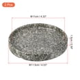 thumbnail image 2 of Uxcell 4.5" Ceramic Round Planter Saucer Flower Pot Drip Tray Coaster, Marble 2 Pack, 2 of 6