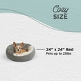 thumbnail image 3 of Best Friends by Sheri Cozy Cuddler Ilan Covered Cat and Dog Bed with Attached Blanket, Gray, 24"x24", 3 of 4