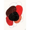 thumbnail image 2 of Lee, Judson 25x32 White Modern Wood Framed Museum Art Print Titled - Earth Red Rounds I, 2 of 4