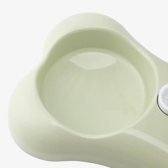 Raindrops Light Green PP Plastic Pet Food Container and Water Dispenser for Indoor Dog and Cat Use