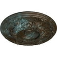 thumbnail image 3 of Ekena Millwork 19"OD x 1 1/2"P Granada Ceiling Medallion (Fits Canopies up to 7 1/8"), Hand-Painted Bronze Blue Patina, 3 of 7
