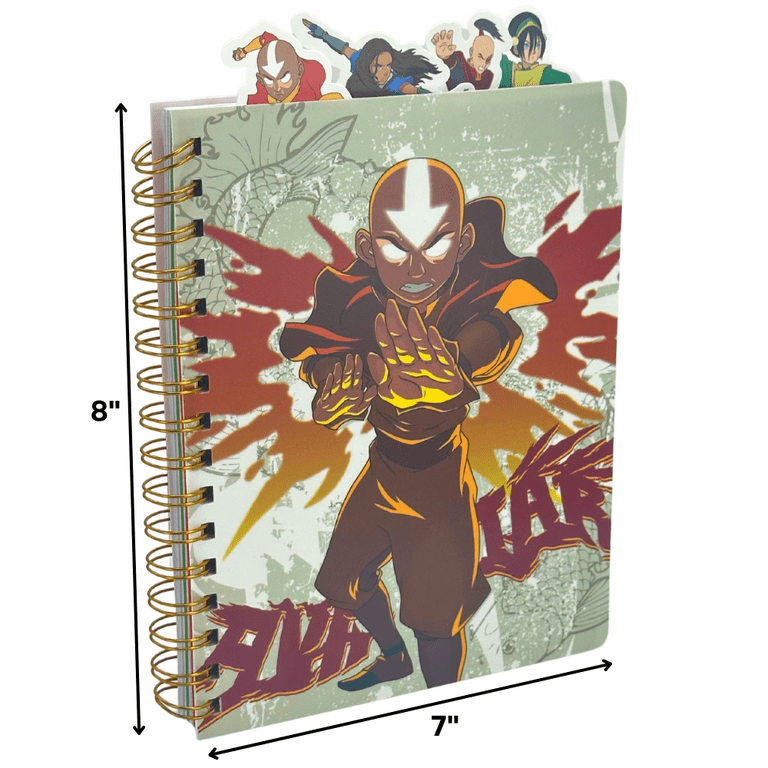 Avatar Journal Spiral Notebook with Character Tabs for Boys Girls 