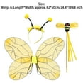 thumbnail image 7 of Doomiva Bumble Bee Dress Up Set Bee Wings Antenna Headwear Wand Insect Bug Fancy Dress for Party Show Type N-6 One Size, 7 of 7