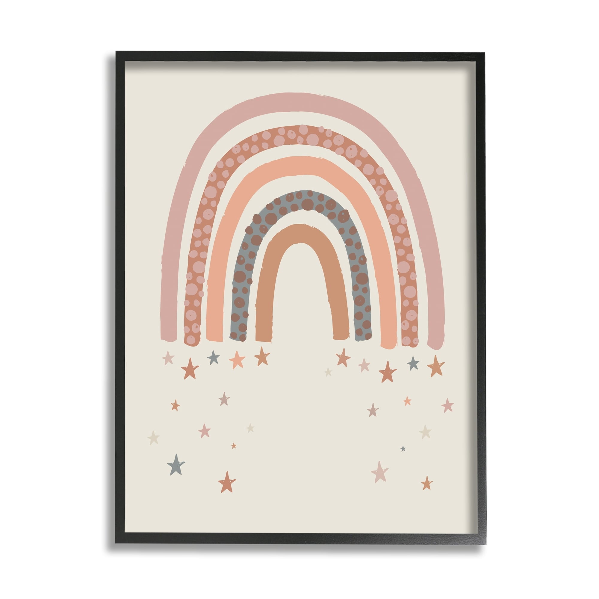 Desert Rainbow Falling Stars 24 in x 30 in Framed Painting Art Prints, by Stupell Home Décor