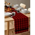 thumbnail image 2 of Table Runner Dresser Scarf 13 x 120 Inch Checkered Art Abstract Red Plaid Stars Decor Table Runners Non-Slip Heat Kitchen Dining Table Decor for Indoor Outdoor Home Party Decoration, 2 of 7