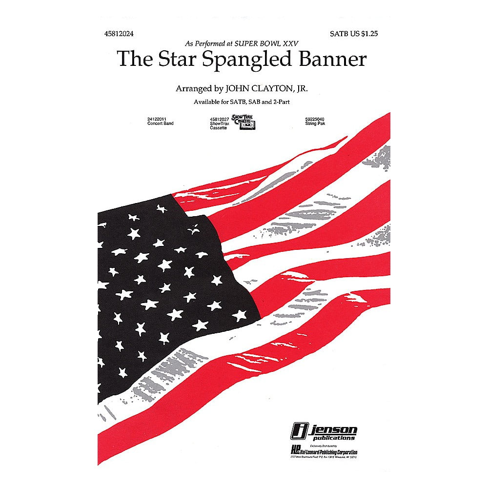 Hal Leonard The Star Spangled Banner Whitney Houston Version Satb Arranged By John Clayton Jr Walmart Com Walmart Com