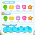 thumbnail image 6 of Amchsuri 21Pcs Mold Free Bath Toys for Toddlers 1-3, Sea Animal Shape Sorting Stacking Tub Toys with Mesh Bag, 6 of 8