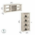 thumbnail image 6 of Homestead Farmhouse TV Stand with Bookcases in Linen White Oak - Engineered Wood, 6 of 7