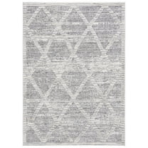 SAFAVIEH Martha Stewart Lucia Shag Area Rug, Grey/Ivory, 9' x 12'