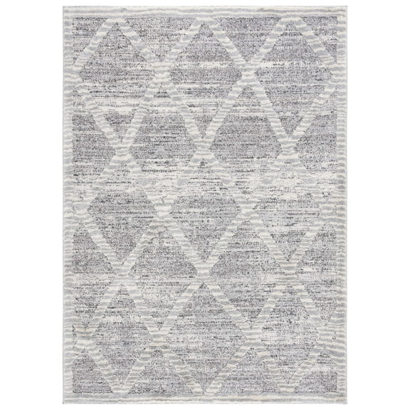 SAFAVIEH Martha Stewart Lucia Shag Area Rug, Grey/Ivory, 9' x 12'