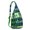 Green-61, variant on Palm Tree Paradise Sling Backpack - Vibrant Hawaiian Island Print, Fashionable Multi-Functional Daypack