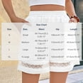 thumbnail image 4 of Women's Eyelet Lace Shorts Liweisiy Elastic Waist Floral Graphic Wide Leg Shorts Summer Lounge Loose Shorts White L, 4 of 9