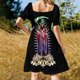 thumbnail image 3 of Muerte - Vestido de manga corta Holy Death elegante vestido de novia invitado vestidos para mujer 2025, 3 of 6