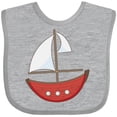 thumbnail image 3 of Inktastic Red Sailboat Boys or Girls Baby Bib, 3 of 4