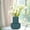 Blue, variant on Plastic Flower Vase | Imitation Rattan Woven & Porcelain Glaze Design | Decorative Container for Dry or Fresh Flowers | Green, White, Pink