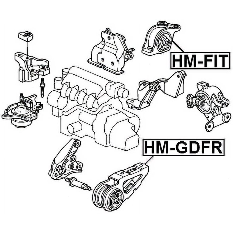 Febest FRONT ENGINE MOUNT # HM-GDFR OEM 50840-SAA-003 - Walmart.com
