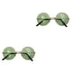 thumbnail image 1 of Gafas de sol Seitruly Chic Sunshade Retro Fiesta de baile al aire libre Estilo novedoso de moda Dorado Verde, 1 of 6