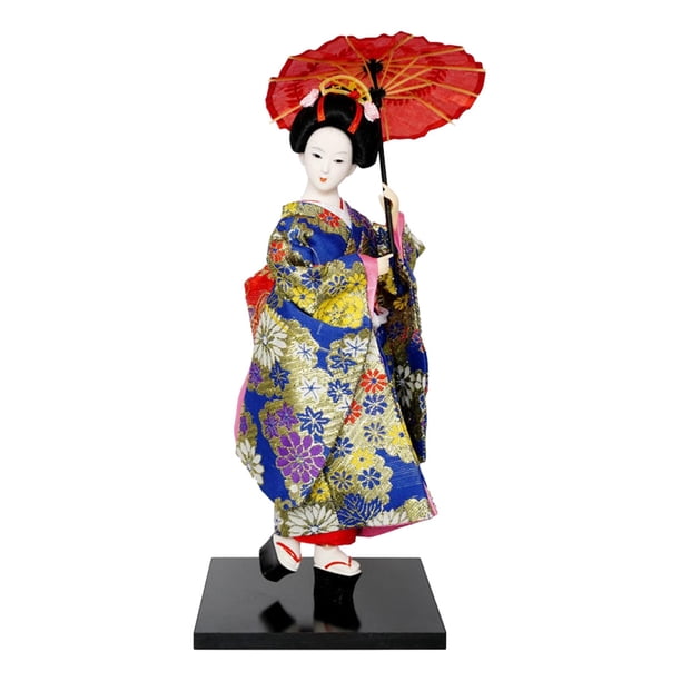 Muñeca geisha japonesa con kimono, figura coleccionable, escultura, estatuilla, figura de escritorio Estilo G