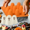 thumbnail image 3 of shyuyusa Silicone Ghost Mold - Flexible Baking Craft Candy Making Tray For Halloween Themed Treats And Decorations, 3 of 7