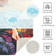 thumbnail image 4 of 2 Piece Soft Bathroom Rug Set Colorful Tree Branches Bath Mat and U-Shaped Toilet Contour Rug (16"x24"+20"x24"), 4 of 8